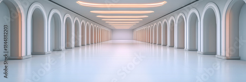 corridor with columns