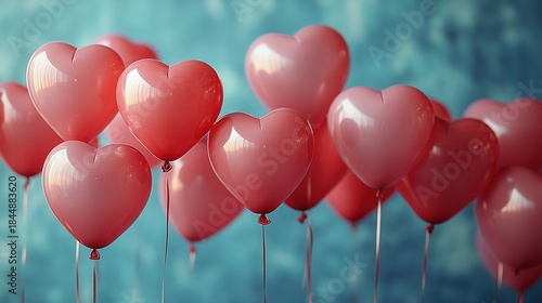 Heart-shaped balloons