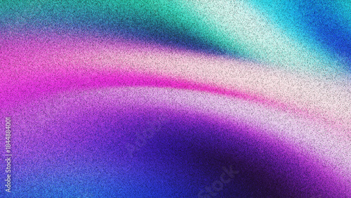 Abstract grainy gradient background with smooth flowing pastel neon colors and grainy texture created from thousands of individual dots. Minimal gradient with gentle colors for creative visual design