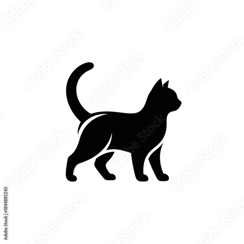 【Animals Icons – Basic】Cat silhouette icon for logo and design｜猫のシルエットアイコン（ロゴ・デザイン用）