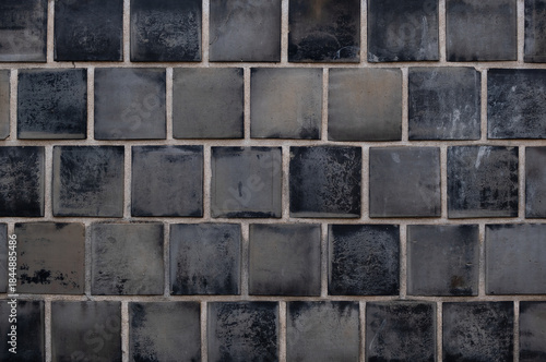 レトロなタイル壁のテクスチャ、日本の古民家