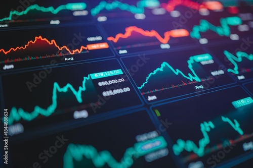 Money flow positive in asia investment economic stock market growth in developed country showing stock chart down and in business and financial money market crisis concept