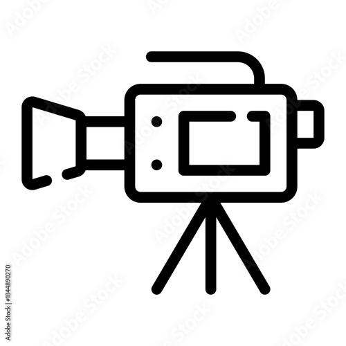 photographic film line icon