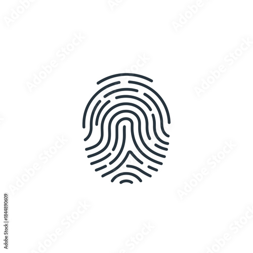 Close Up of a Human Fingerprint Illustration for Security and Identification