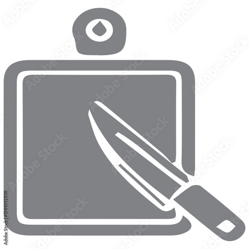 Kitchen Knife and Cutting Board