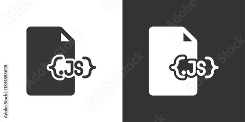 JavaScript File icon. Solid glyph series icon