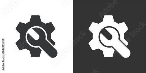 Maintenance icon. Solid glyph series icon