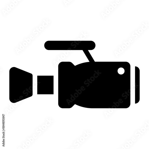 video camera glyph icon