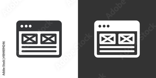 Wireframe icon. Solid glyph series icon