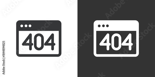404 Error Code icon. Solid glyph series icon