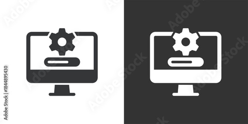 Software Installation icon. Solid glyph series icon