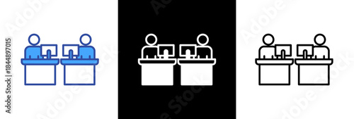 Colleagues threestyle icon