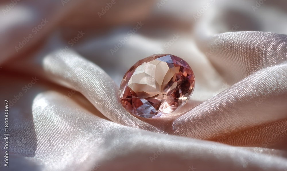 Obraz premium A diamond is on a white cloth