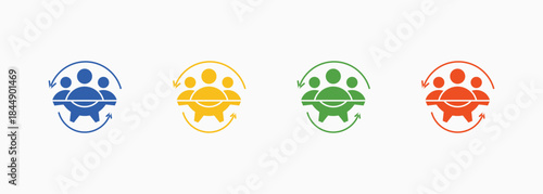 Resource Optimization Icon Set Multiple Color Style Element For Design