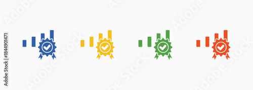 Quality Improvement Icon Set Multiple Color Style Element For Design