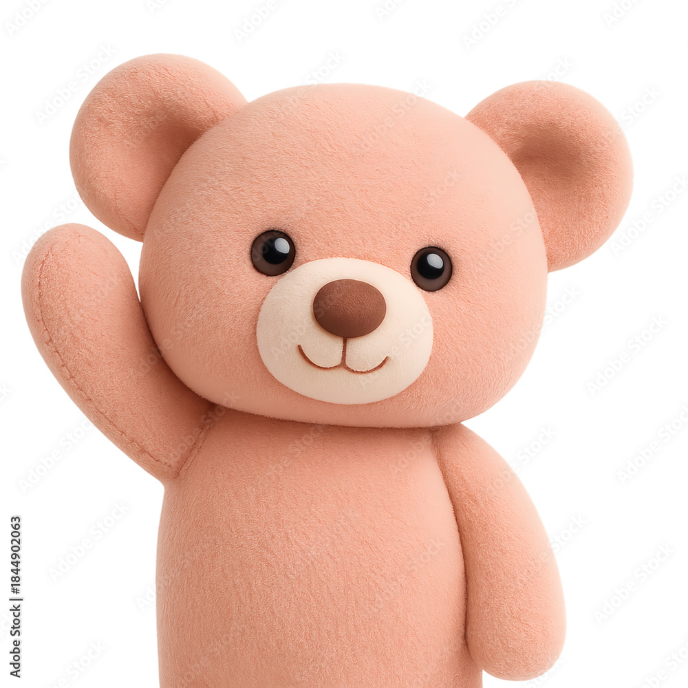 Fototapeta premium Cute Pink Teddy Bear Toy.