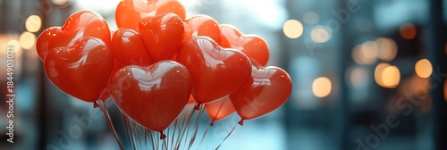 Heart-shaped balloons