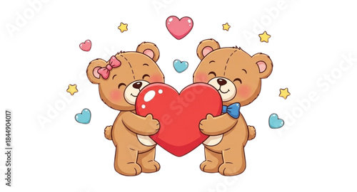 teddy bears with heart