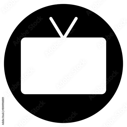 smart tv glyph icon