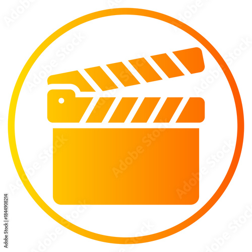 clapperboard gradient icon