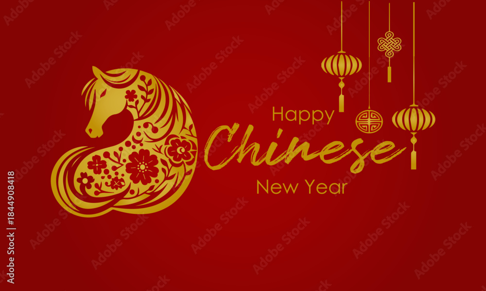 Fototapeta premium Happy Chinese New Year, Happy Lunar Year, Background, Banner, Greetingcard