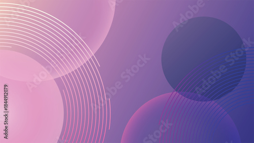 Abstract background with overlapping shapes and vibrant purple and pink gradients