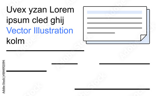Graphic design, web mockups, user interface templates, content creation, document visuals, educational material. Features text, lines and a card outline. Ideal for graphic design and content