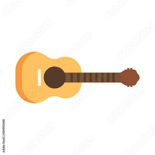 acoustic guitar isolated on white