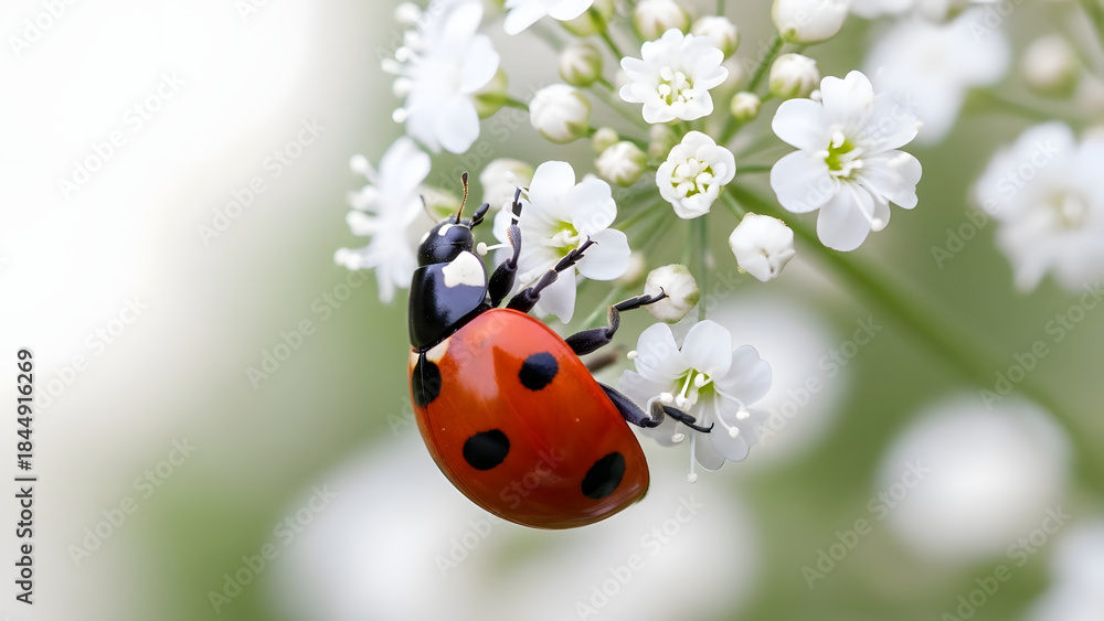 Obraz premium ladybug on flower