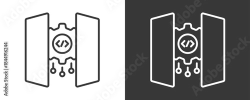 Gateway Icon Set Vector Collection Isolated In Black And White