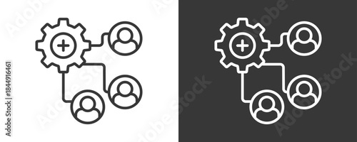 Resource Allocation Icon Set Vector Collection Isolated In Black And White