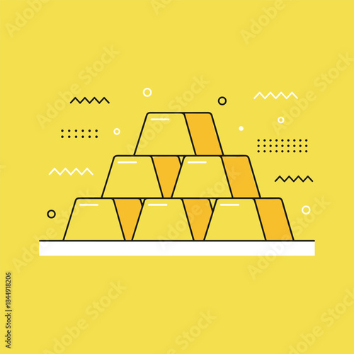 Stack of Gold Bars - Wealth and Investment Concept.