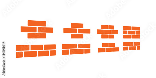 brick wall icon silhouette vector illustration