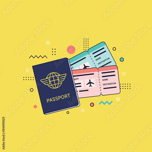 Passport and Airline Tickets - Ready for International Travel.