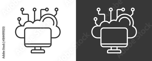 Edge Computing Icon Set Vector Collection Isolated In Black And White