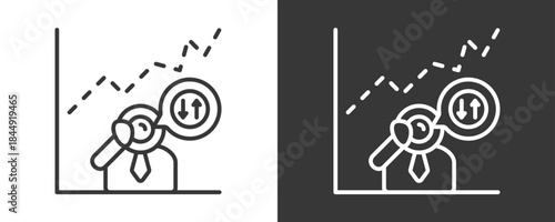 Predictive Analysis Icon Set Vector Collection Isolated In Black And White