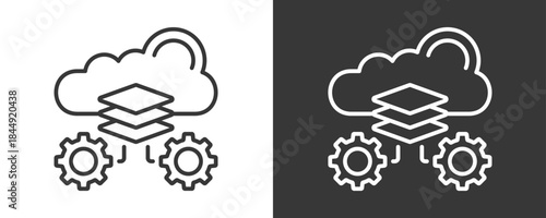 Paas Icon Set Vector Collection Isolated In Black And White