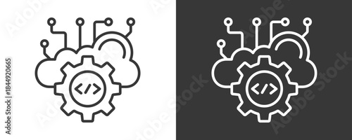 Saas Icon Set Vector Collection Isolated In Black And White