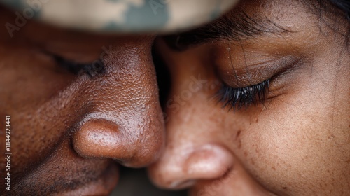 An intimate moment of connection between two individuals, showcasing love and closeness through shared emotions.