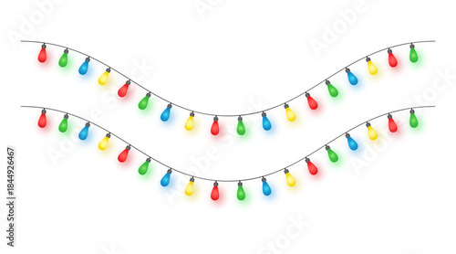 Colorful Multicolor String Lights for Christmas Party Outdoor Holiday Decorative Lighting