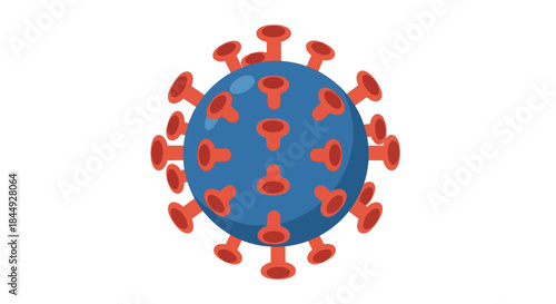 Coronavirus cell with transparent background