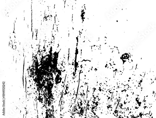 Wallpaper Mural Grunge background black and white. Texture of chips, cracks, scratches, scuffs, dust, dirt .Vector pattern of cracks, chips, scuffs. Abstract vintage surface isolated on white background.EPS10. Torontodigital.ca