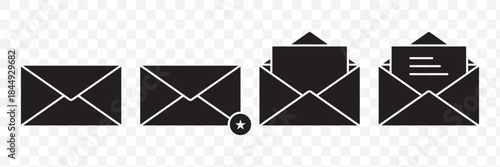 Mail, email and envelope icon