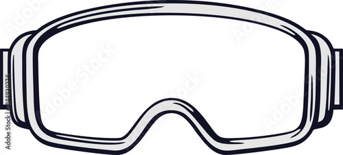 Minimal Ski Goggles Outline Icon

