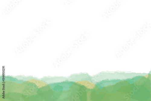 ふんわり水彩素材シリーズ｜やさしい草原フッター
Fluffy Watercolor Series | Gentle Grassland Footer