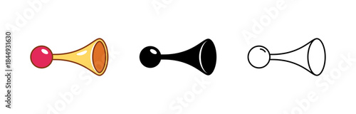 Simple horn icon isolated on white background.