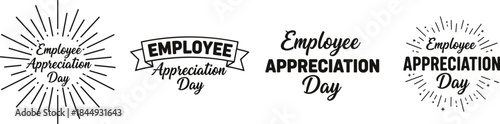 Employee, Appreciation, Day, Celebration, Graphic, Design, Typography, Banner, Stars, Burst, Cursive, Bold, Text, Layout, Event, Recognition, Workplace, Thankful, Staff, Motivation