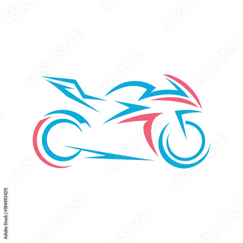 Modern Motorcycle Logo Icon Design