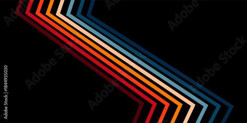 Vintage Striped Backgrounds, Posters, Banner Samples, Retro Colors from the 1970s 1980s, 70s, 80s, 90s. retro vintage 70s style stripes background poster lines. shapes vector design graphic 1980s