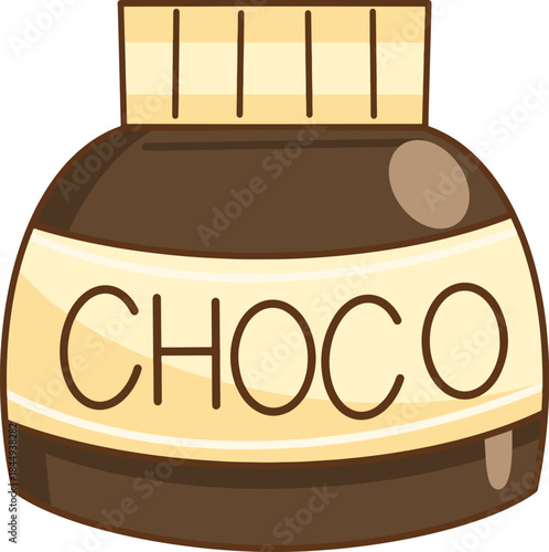 chocolate jar with the word choco